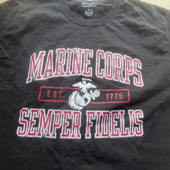 Marine corps Shirt on champion tee - Picture 2 of 3
